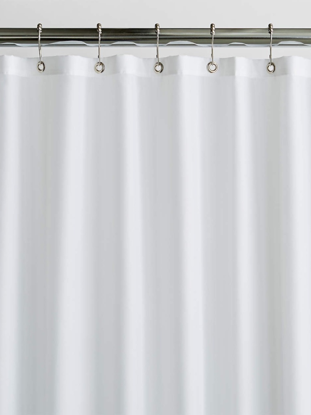 Crate & Barrel White Shower Curtain Liner with Magnets New 71" x 71"